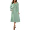 imageDokotoo Maxi Dresses Fashion Clothing Fall Dresses 2025 Casual Long Sleeve Wedding Guest SundressLight Green