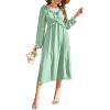 imageDokotoo Maxi Dresses Fashion Clothing Fall Dresses 2025 Casual Long Sleeve Wedding Guest SundressLight Green
