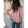 imageDokotoo Women Blouses Dressy Casual V Neck 34 Length Sleeve Womens Tops Fall Outfits 2025Gossamer Pink