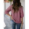 imageDokotoo Women Blouses Dressy Casual V Neck 34 Length Sleeve Womens Tops Fall Outfits 2025Rose Pink