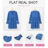 imageDokotoo Womens 2025 Boho Dress Tassel V Neck Long Sleeve A Line Casual Hollow Out Lace Ruffle Party DressesSky Blue