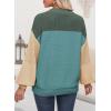 imageDokotoo Womens Casual Long Sleeve Sweaters Loose Crewneck Knit Solid Pullover Sweater Jumper TopsColorblock Blue