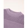 imageDokotoo Womens Casual Long Sleeve Sweaters Loose Crewneck Knit Solid Pullover Sweater Jumper TopsPurple
