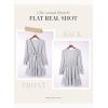 imageDokotoo Womens Casual Spring Fall 2025 Deep V Neck Knotted Tiered Chiffon Elegant Mini Short Swing Skater Dresses3 Grey