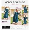 imageDokotoo Womens Dresses Fashion 2025 Long Sleeve V Neck Maxi Dresses Elegant Casual Flowy Tiered Boho Beach Vacation OutifitsBlue