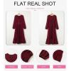 imageDokotoo Womens Dresses Fashion 2025 Long Sleeve V Neck Maxi Dresses Elegant Casual Flowy Tiered Boho Beach Vacation OutifitsRed