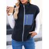imageDokotoo Womens Fleece Jacket Vest Sleeveless Fuzzy Sherpa Jackets Zip Up Oversized Casual Coats Fall Winter Womens Tops 2025Blue