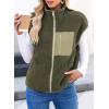 imageDokotoo Womens Fleece Jacket Vest Sleeveless Fuzzy Sherpa Jackets Zip Up Oversized Casual Coats Fall Winter Womens Tops 2025Green