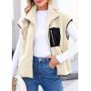 imageDokotoo Womens Fleece Jacket Vest Sleeveless Fuzzy Sherpa Jackets Zip Up Oversized Casual Coats Fall Winter Womens Tops 2025White