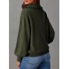 imageDokotoo Womens Oversized Sweatshirt Long Sleeve 14 Zip Pullover Polo VNeck Fall Sweaters for Women 2024Green