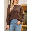 imageDokotoo Womens Sweatshirts Color Block Longs Sleeve Pullover Shirts Crewneck Fall Outfits TrendyCoffee