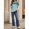 imageDokotoo Hoodies for Women Color Block Oversized Sweatshirt Long Sleeve Drawstring Casual Lightweight Hoodie Tops Fall 2025Haze Blue