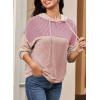 imageDokotoo Hoodies for Women Color Block Oversized Sweatshirt Long Sleeve Drawstring Casual Lightweight Hoodie Tops Fall 2025Pink