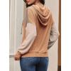 imageDokotoo Hoodies for Women Color Block Oversized Sweatshirt Long Sleeve Drawstring Casual Lightweight Hoodie Tops Fall 2025Straw Yellow