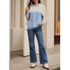 imageDokotoo Hoodies for Women Color Block Oversized Sweatshirt Long Sleeve Drawstring Casual Lightweight Hoodie Tops Fall 2025White Blue