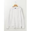 imageDokotoo Oversized Hoodies for Women Casual Long Sleeve Waffle Knit Drawstring Side Slit Pullover Sweatshirts with PocketWhite