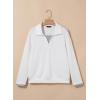 imageDokotoo Sweatshirt for Women Long Sleeve V Neck Color Block Oversized Casual Pullover Sweatshirts TopsWhite