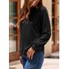imageDokotoo Womens Crew Neck Long Sleeve Shirts Waffle Knit Loose Tops Basic Tees 2025 Casual Comfy Fall Outfits ClothesBlack