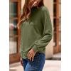 imageDokotoo Womens Crew Neck Long Sleeve Shirts Waffle Knit Loose Tops Basic Tees 2025 Casual Comfy Fall Outfits ClothesGreen