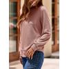 imageDokotoo Womens Crew Neck Long Sleeve Shirts Waffle Knit Loose Tops Basic Tees 2025 Casual Comfy Fall Outfits ClothesPink