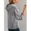 imageDokotoo Womens Hoodies Casual Waffle Knit Long Sleeve Drawstring Pullover Sweatshirts Lightweight Hooded TopsGrey
