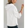imageDokotoo Womens Hoodies Casual Waffle Knit Long Sleeve Drawstring Pullover Sweatshirts Lightweight Hooded TopsWhite