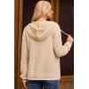 imageDokotoo Womens Hoodies Oversized Sweatshirts Ribbed Knit Long Sleeve Drawstring V Neck Casual Pullover Sweatshirt Hooded TopsApricot