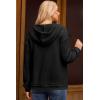 imageDokotoo Womens Hoodies Oversized Sweatshirts Ribbed Knit Long Sleeve Drawstring V Neck Casual Pullover Sweatshirt Hooded TopsBlack