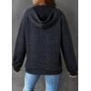 imageDokotoo Womens Hoodies Oversized Sweatshirts Ribbed Knit Long Sleeve Drawstring V Neck Casual Pullover Sweatshirt Hooded TopsBlue