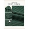 imageDokotoo Womens Hoodies Oversized Sweatshirts Ribbed Knit Long Sleeve Drawstring V Neck Casual Pullover Sweatshirt Hooded TopsGreen