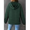 imageDokotoo Womens Hoodies Oversized Sweatshirts Ribbed Knit Long Sleeve Drawstring V Neck Casual Pullover Sweatshirt Hooded TopsGreen