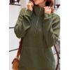 imageDokotoo Womens Oversized Sweatshirts Quarter Zip Pullover Women 2025 Fall Fashion Long Sleeve Tops Outfits ClothesVineyard Green