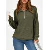 imageDokotoo Womens Oversized Sweatshirts Quarter Zip Pullover Women 2025 Fall Fashion Long Sleeve Tops Outfits ClothesVineyard Green