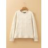 imageDokotoo Womens Sweatshirt 2025 Casual Lightweight Soft Crew Neck Loose Tops with PocketBeige