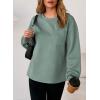 imageDokotoo Womens Sweatshirt 2025 Casual Lightweight Soft Crew Neck Loose Tops with PocketCanton