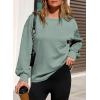 imageDokotoo Womens Sweatshirt 2025 Casual Lightweight Soft Crew Neck Loose Tops with PocketCanton