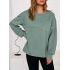 imageDokotoo Womens Sweatshirt 2025 Casual Lightweight Soft Crew Neck Loose Tops with PocketCanton
