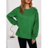 imageDokotoo Womens Sweatshirt 2025 Casual Lightweight Soft Crew Neck Loose Tops with PocketDark Green