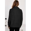 imageDokotoo Womens Sweatshirt Waffle Knit Long Sleeve Lapel Half Zip Up Casual Lightweight Soft Sweatshirts Loose Pullover TopsBlack