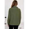 imageDokotoo Womens Sweatshirt Waffle Knit Long Sleeve Lapel Half Zip Up Casual Lightweight Soft Sweatshirts Loose Pullover TopsGreen
