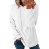 imageDokotoo Womens Hoodies Casual Waffle Knit Long Sleeve Drawstring Pullover Sweatshirts Lightweight Hooded TopsWhite