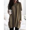 imageDokotoo Fall Womens Tunic Tops Loose Fit Dressy Long Sleeve Casual Long Shirts with PocketsA Brown