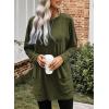 imageDokotoo Fall Womens Tunic Tops Loose Fit Dressy Long Sleeve Casual Long Shirts with PocketsA Green