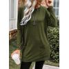 imageDokotoo Fall Womens Tunic Tops Loose Fit Dressy Long Sleeve Casual Long Shirts with PocketsA Green