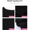 imageDokotoo Fall Womens Tunic Tops Loose Fit Dressy Long Sleeve Casual Long Shirts with PocketsB Black