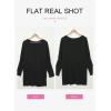 imageDokotoo Fall Womens Tunic Tops Loose Fit Dressy Long Sleeve Casual Long Shirts with PocketsB Black