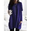 imageDokotoo Fall Womens Tunic Tops Loose Fit Dressy Long Sleeve Casual Long Shirts with PocketsB Dark Purple
