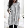 imageDokotoo Fall Womens Tunic Tops Loose Fit Dressy Long Sleeve Casual Long Shirts with PocketsB Gray