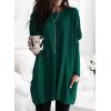 imageDokotoo Fall Womens Tunic Tops Loose Fit Dressy Long Sleeve Casual Long Shirts with PocketsB Green