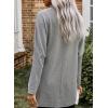 imageDokotoo Fall Womens Tunic Tops Loose Fit Dressy Long Sleeve Casual Long Shirts with PocketsB Grey